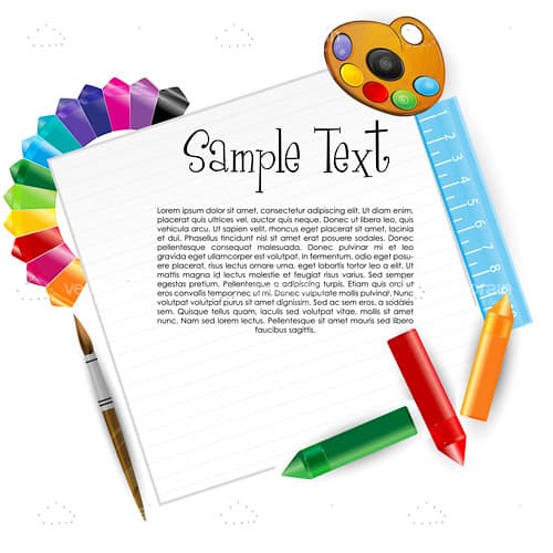 Colourful Artist Card with Sample Text